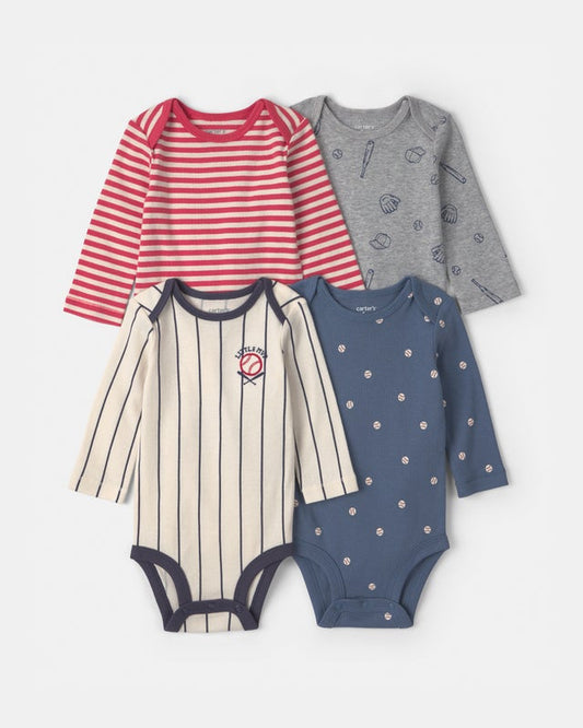 Carter's 4-pack Baseball Bodysuits