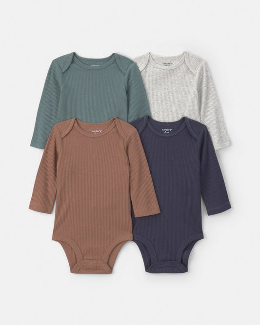Carter's Baby Boy 4-Pack Long-Sleeve Multipack Bodysuits