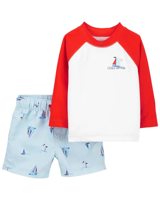 Carter's  Sailboat Swimsuit with Top and Shorts