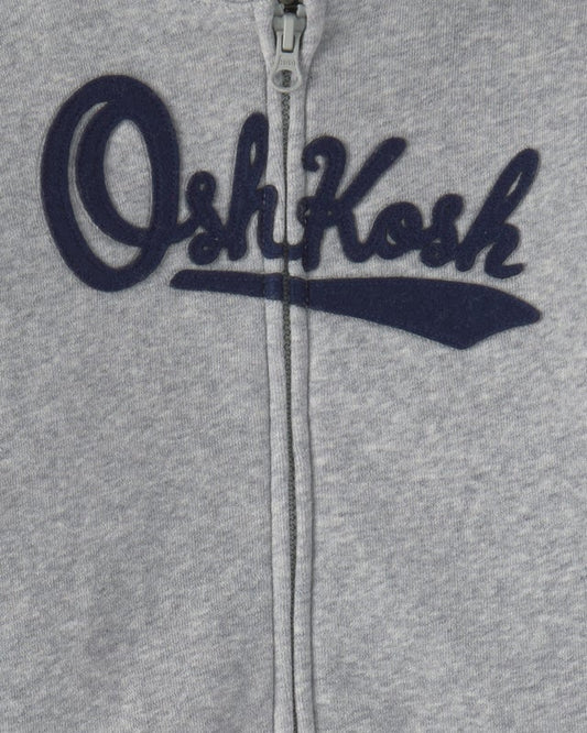 OshKosh B'gosh Toddler Logo Zip Jacket with Classic Joggers- Grey