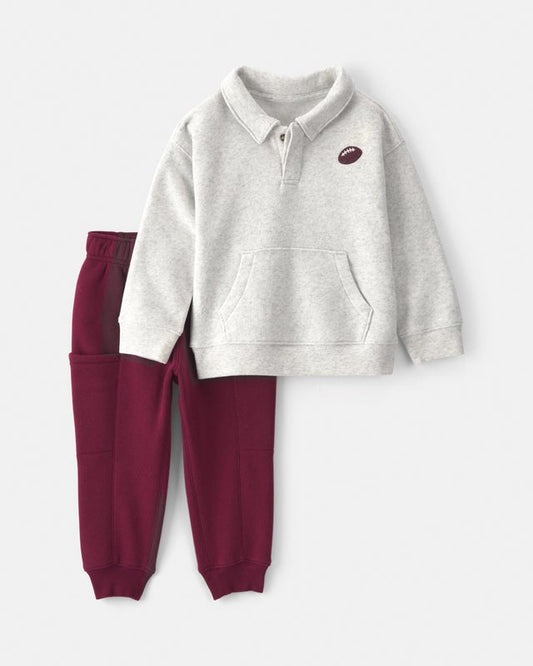 Carter's Baby Boy Football Long-Sleeve Tee & Pant Set