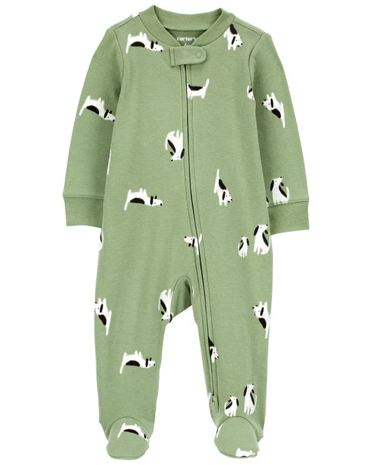 Carter's Dog Print Two-Way Zip Sleep & Play