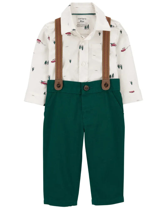 Carter's 3-Piece Christmas Romper and Pants Set