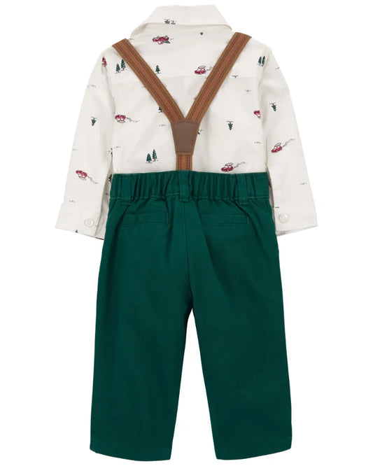 Carter's 3-Piece Christmas Romper and Pants Set