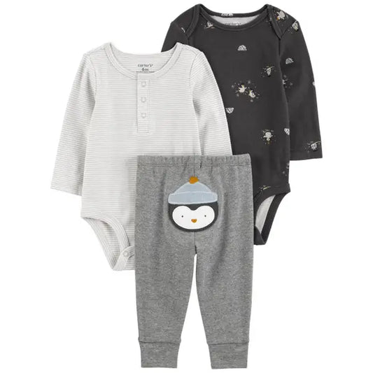 Carter's Infant Boys Penguin 3-Piece Bodysuit and Pants Set