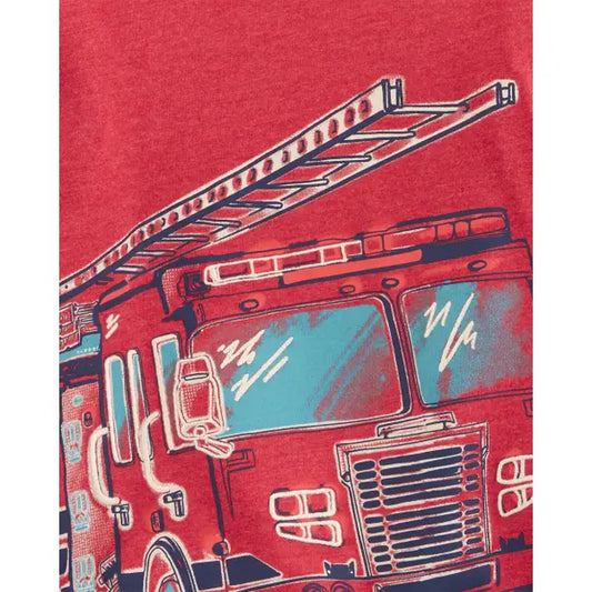 Carter's Toddler Boy's Firetruck Jersey Tee