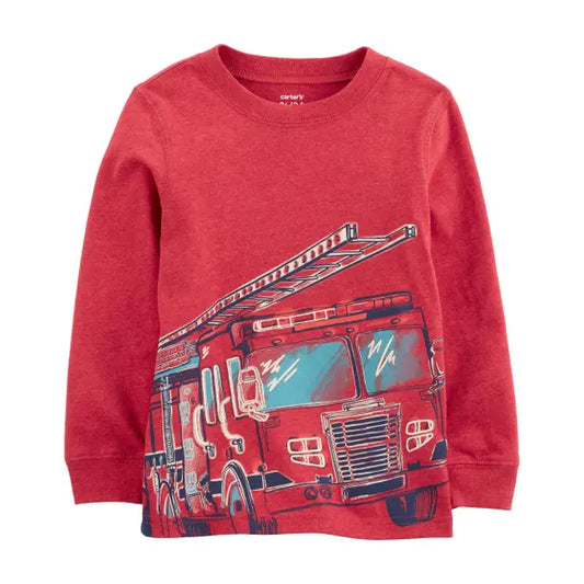 Carter's Toddler Boy's Firetruck Jersey Tee