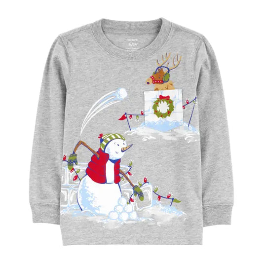 Carter's Toddler Boys Snowball Fight Graphic Tee