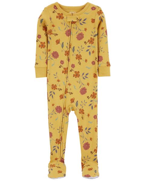 Carter's 1-Piece Floral 100% Snug Fit Cotton Footie Pyjamas