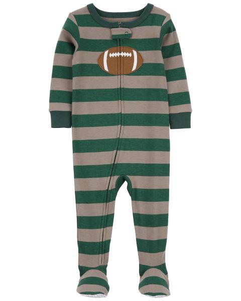 Carter's Toddler 1-Piece Football 100% Snug Fit Cotton Footie Pajamas