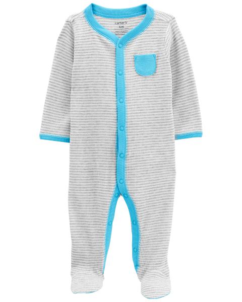 Carter's Baby Striped Snap-Up Thermal Sleep & Play