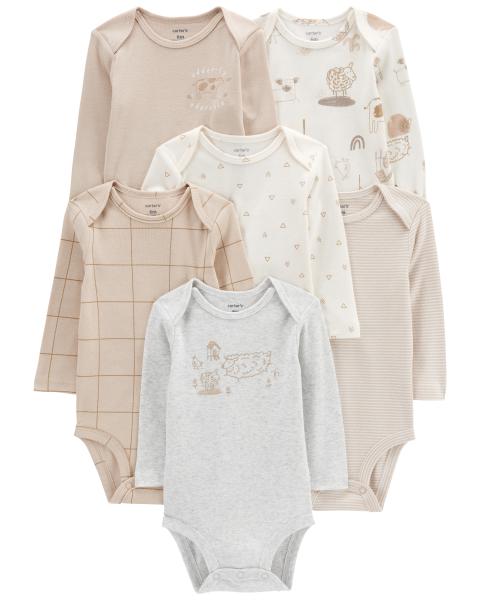 Carter's Baby 6-Pack Long-Sleeve Bodysuits
