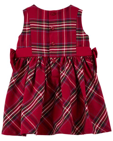 Carter's red and hot sale black plaid dress