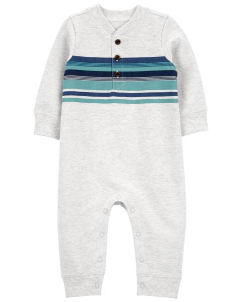 Carter's Baby Henley Stripe Jumpsuit