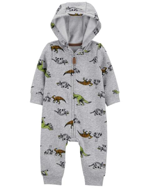 Carter's Baby Dino Print Fleece Jumpsuit