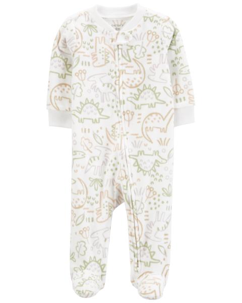 Carter's Baby Dinosaur Zip-Up Fleece Sleep & Play Pajamas