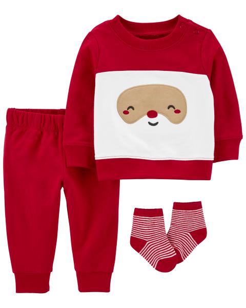 Carter's Baby 3-Piece Santa Outfit Set hi