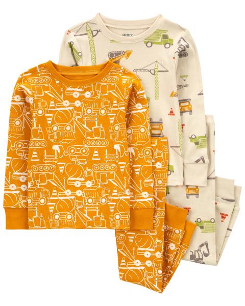 Carter's 2-Pack, 4-Piece Construction Print Pyjamas Set