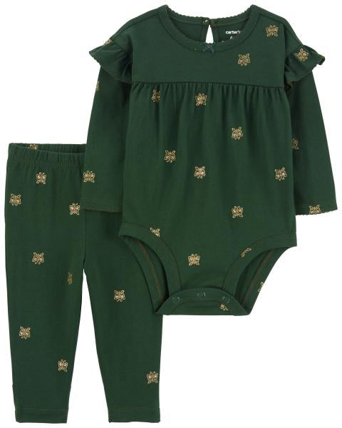 Carter's 2-Piece Butterfly Print Bodysuit And Pants Set