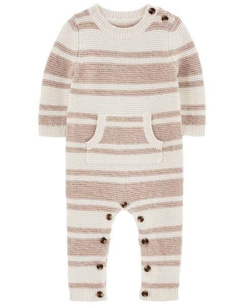 Carter's Baby Striped Sweater Knit Jumpsuit