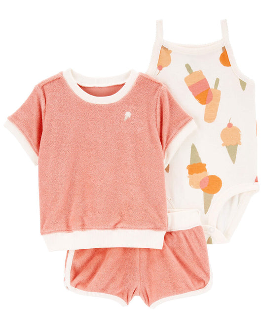 Carter's Baby 3-Piece Ice Cream Little Short Set