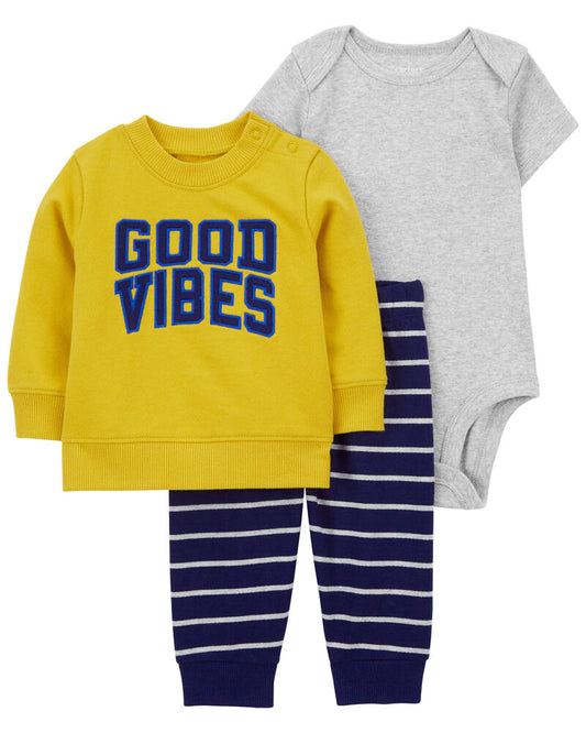 Carter's 3-Piece Good Vibes Little Pullover Set