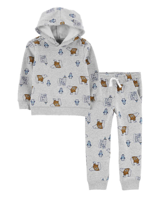 Carter's Toddler Polar Bear Pullover Hoodie and Pull-On Joggers