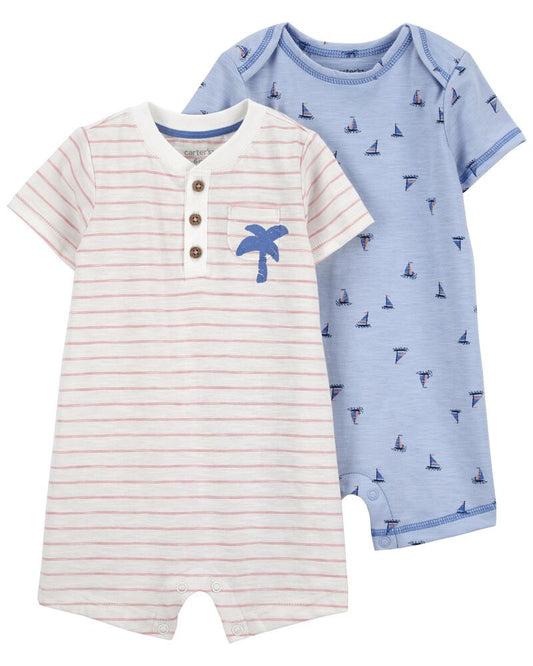 Carter's 2-Pack Cotton Rompers
