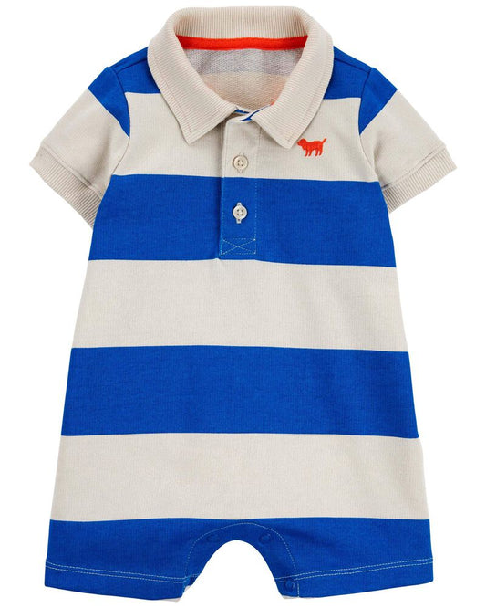 Carter's Rugby Striped Cotton Romper