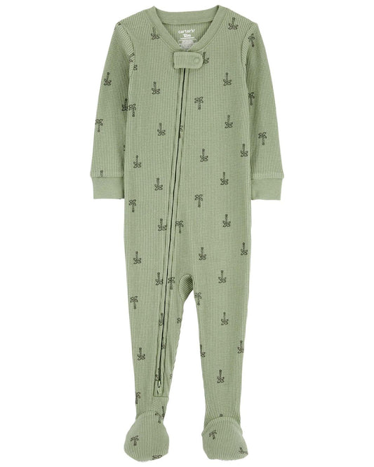 Carter's Baby 1-Piece Palm Tree Thermal Footie Pajamas