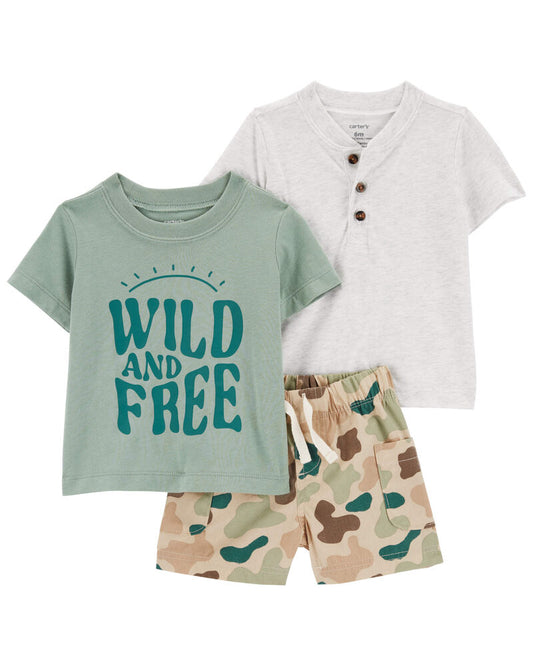 Carter's Baby 3-Piece Camo Little Short Set