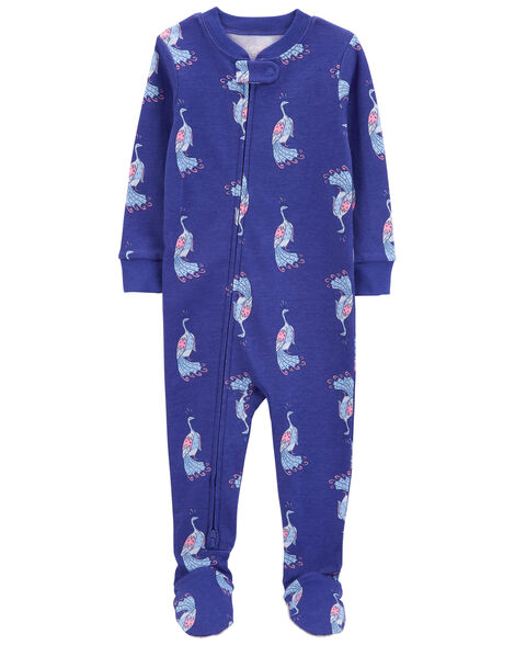 Carter's Baby 1-Piece Peacock 100% Snug Fit Cotton Footie Pajamas