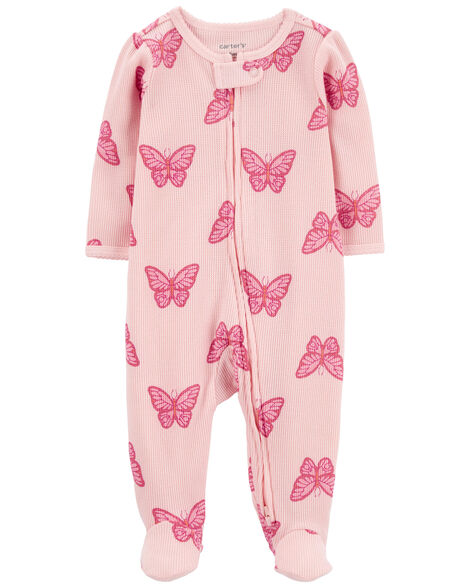 Carter's Baby Butterfly 2-Way Zip Thermal Sleep & Play