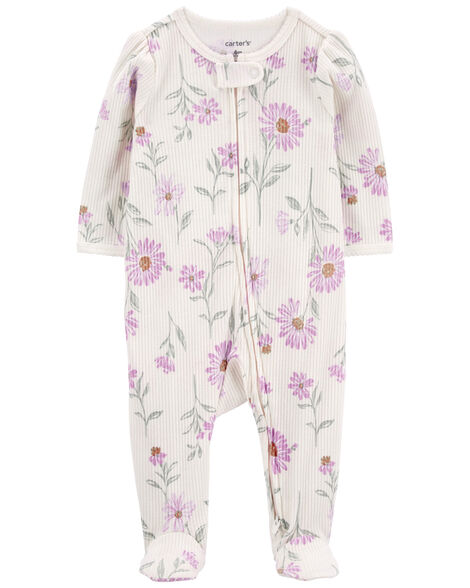 Carter's Baby Floral 2-Way Zip Thermal Sleep & Play