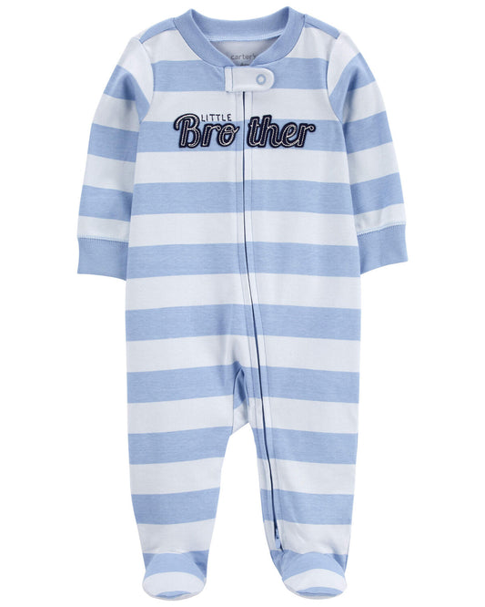 Carter's Baby Little Brother 2-Way Zip Cotton Sleep & Play