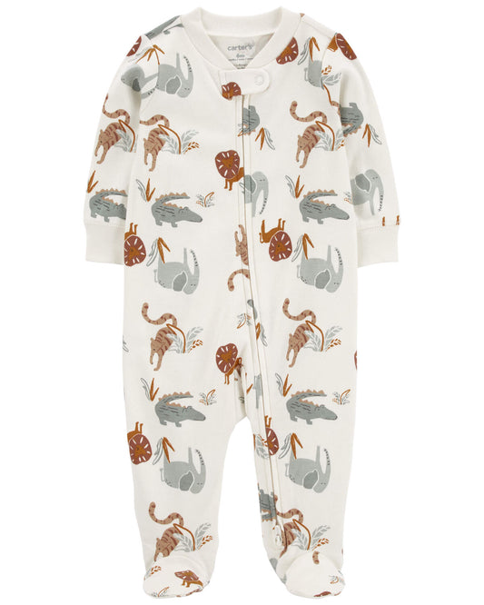 Carter's Baby Animal Print 2-Way Zip Cotton Sleep & Play