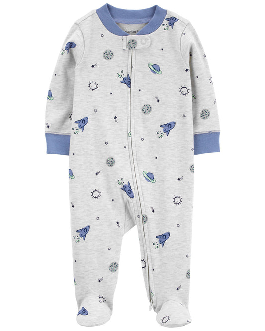 Carter's Baby Planet 2-Way Zip Cotton Blend Sleep & Play