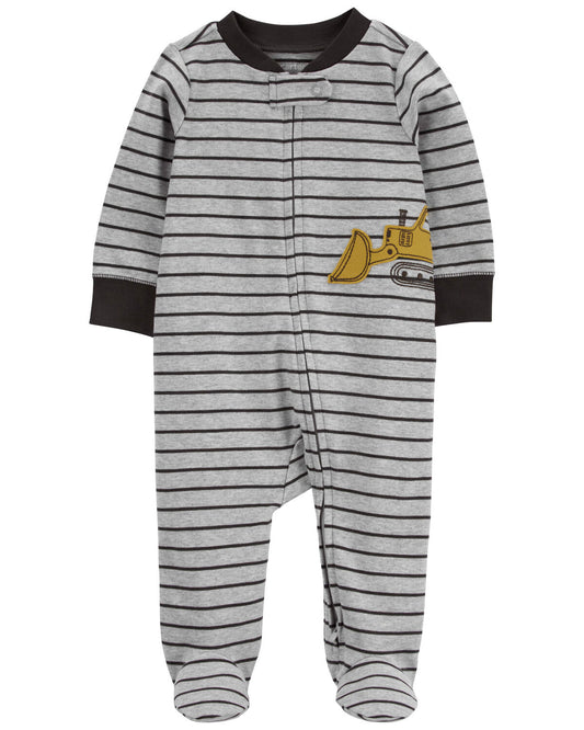 Carter's Baby Construction 2-Way Zip Cotton Blend Sleep & Play