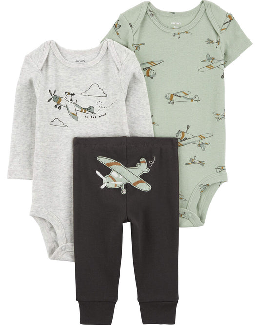 Carter's Baby 3-Piece Airplane Little Outfit Set