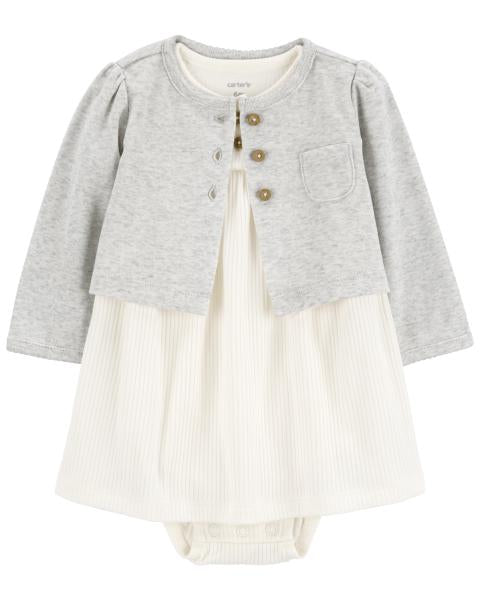 Carter's Baby 2-Piece Bodysuit Dress & Cardigan Set