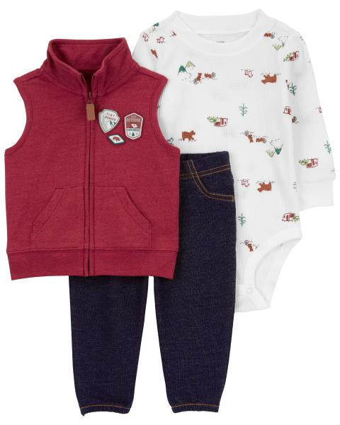 Carter's Baby 3-Piece Camping Ranger Little Vest Outfit Set