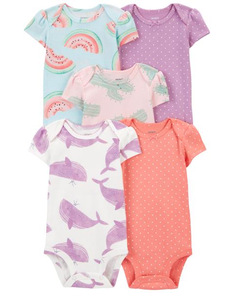 Carter's Baby 5-Pack Short-Sleeve Bodysuits