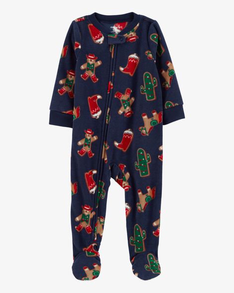 Carter's Baby 1-Piece Gingerbread Fleece Footie Pajamas