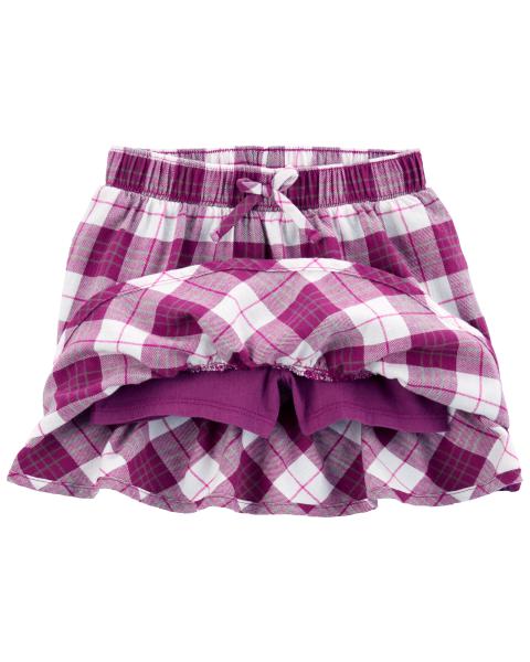 Carter's Baby 2-Piece Flutter Top & Plaid Flannel Skort Set