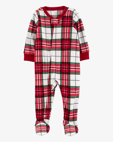 Carter's Baby 1-Piece Plaid Fleece Footie Pajamas