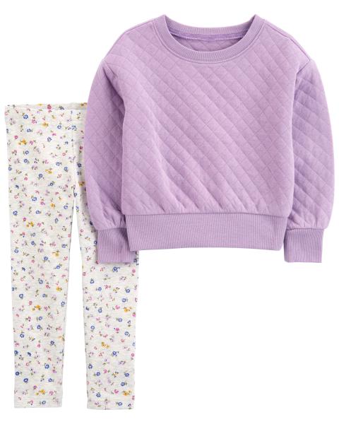 Carter's Baby 2-Piece Quilted Pullover & Floral Legging Set