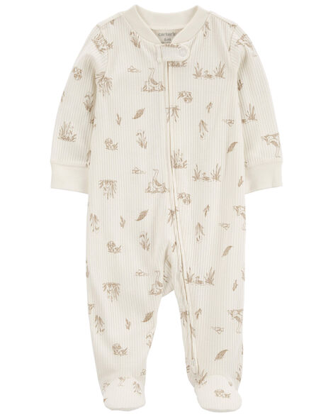 Carter's Baby Goose 2-Way Zip Thermal Sleep & Play Pajamas