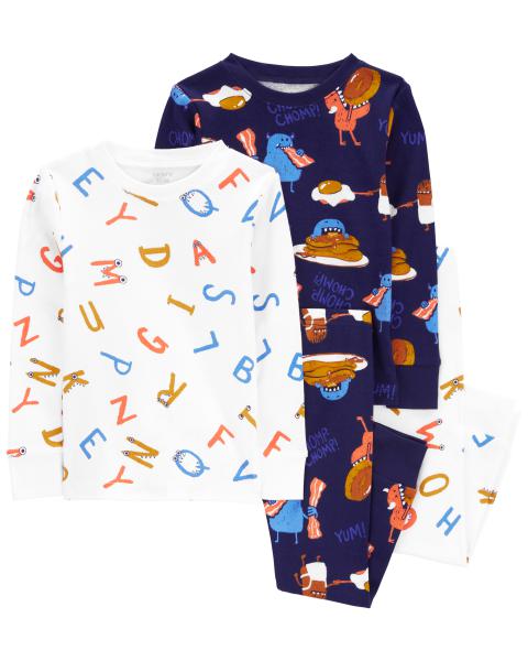 Carter's Baby 4-Piece Monster 100% Snug Fit Cotton Pajamas