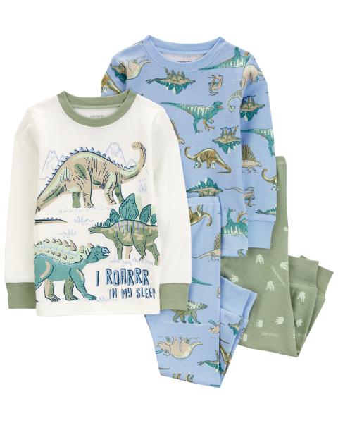 Carter's Baby 4-Piece Dinosaur 100% Snug Fit Cotton Pajamas