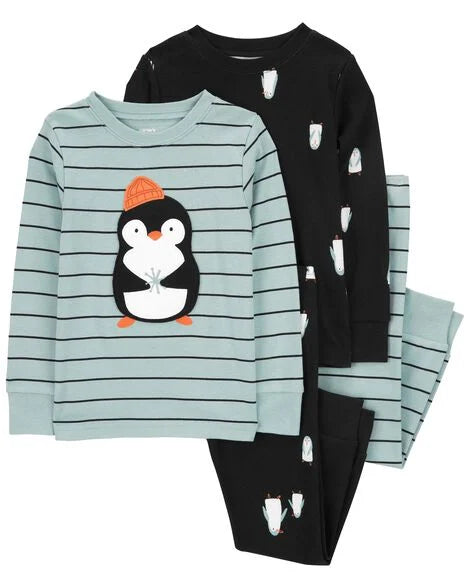 Carter's Baby 4-Piece Penguin 100% Snug Fit Cotton Pajamas